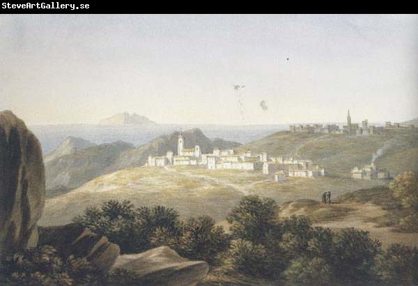 John  warwick smith The Coast and Fort of Ferrajo,on the island of Elba (mk47)